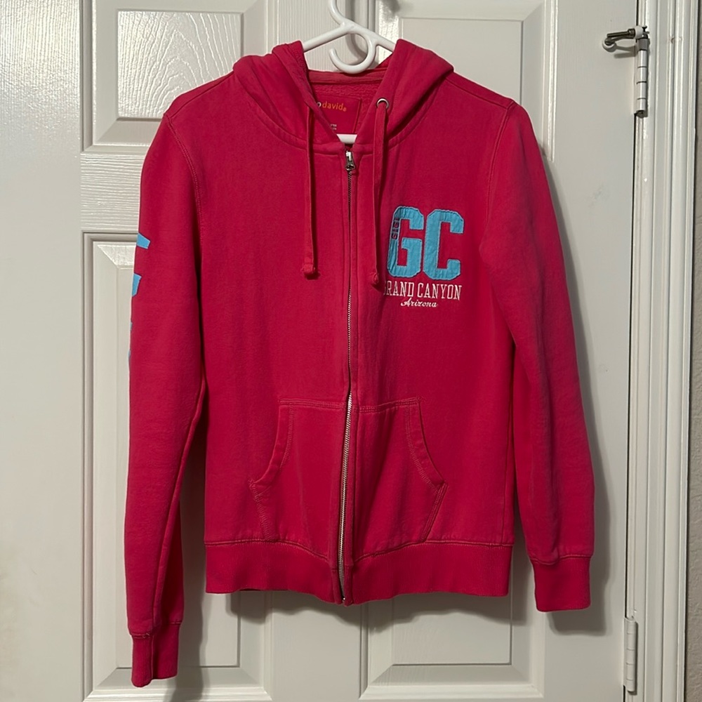 campdavid Grand Canyon Arizona Pink Full Zipper Hoodie Size M